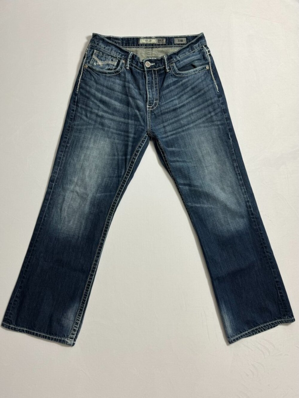 BKE Denim Tyler Straight Contrast Stitch Jeans Men’s 33R 33 Regular